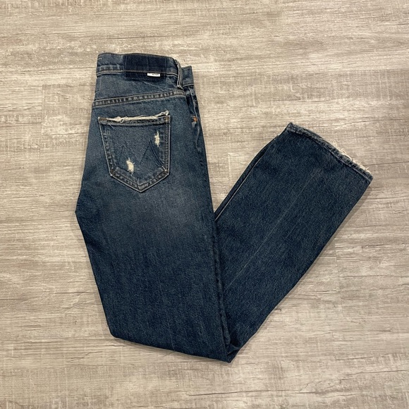 MOTHER Denim - MOTHER The Insider Dark Blue Ankle Jeans
